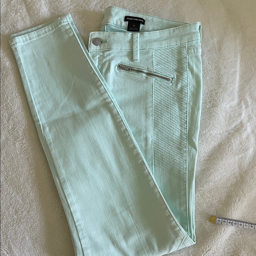 Aqua Skinny Jeans with Zipper Detail  Club Monaco